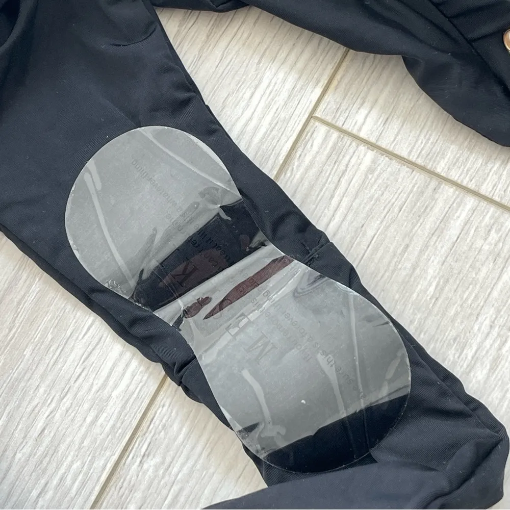 Meshki (NWOT) Buckle Belted High Waist Cheeky Bikini Bottoms Black (xsmall) swim - Image 6