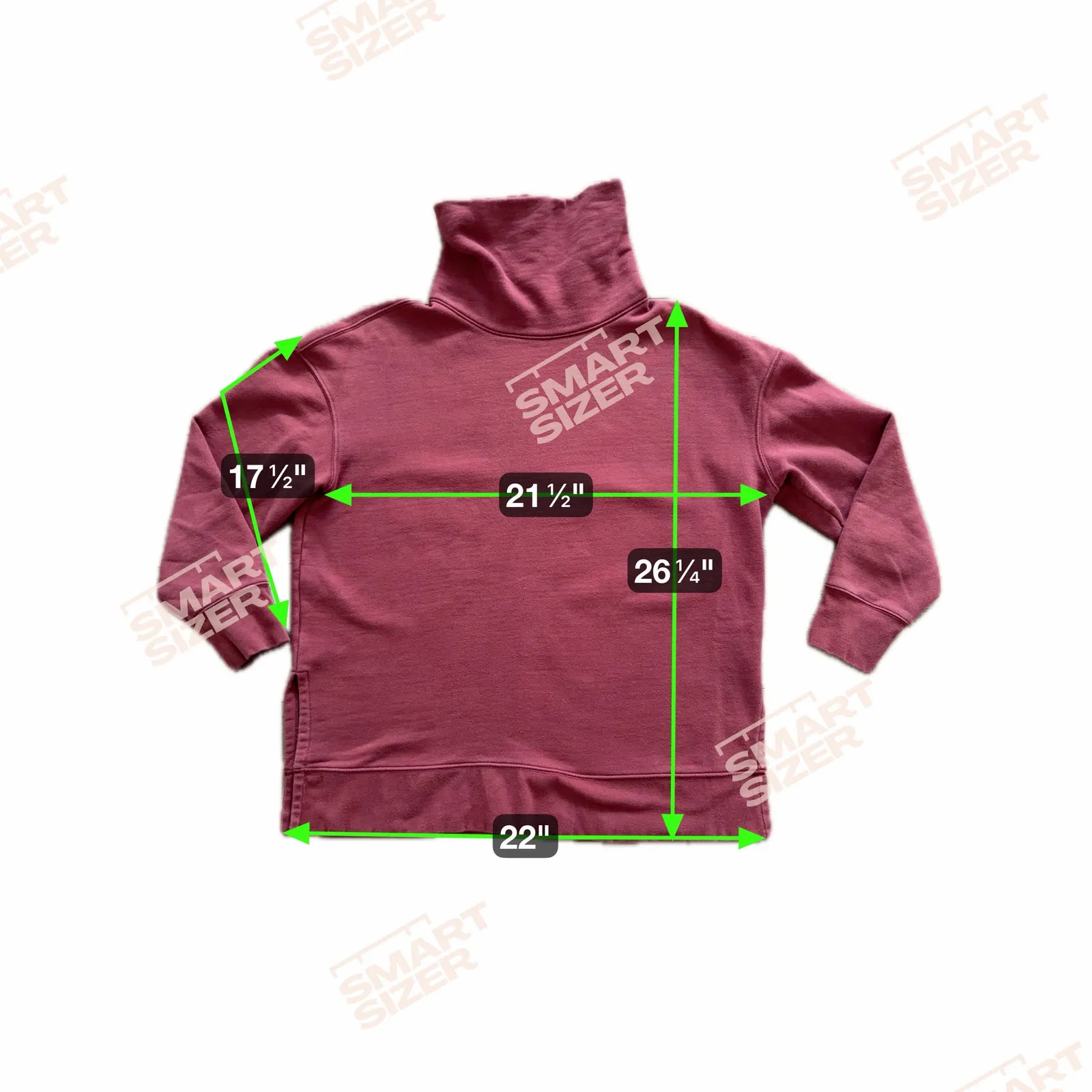 Athleta Funnel Neck Sweatshirt Top Maple Red Medium Sweats Side Slits Maroon - Image 8