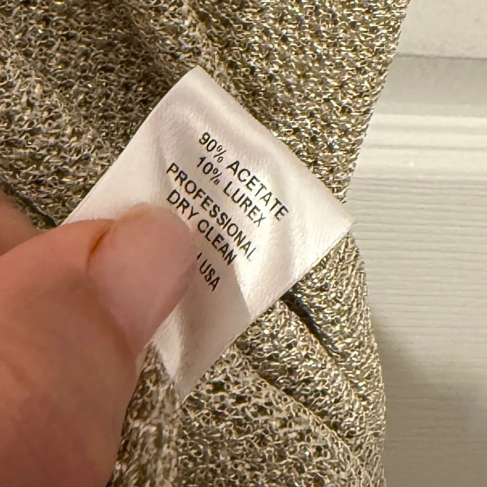 GENERATION LOVE Women’s Gold Metallic Knit Scoop Neck Tank Top Size S - Image 4