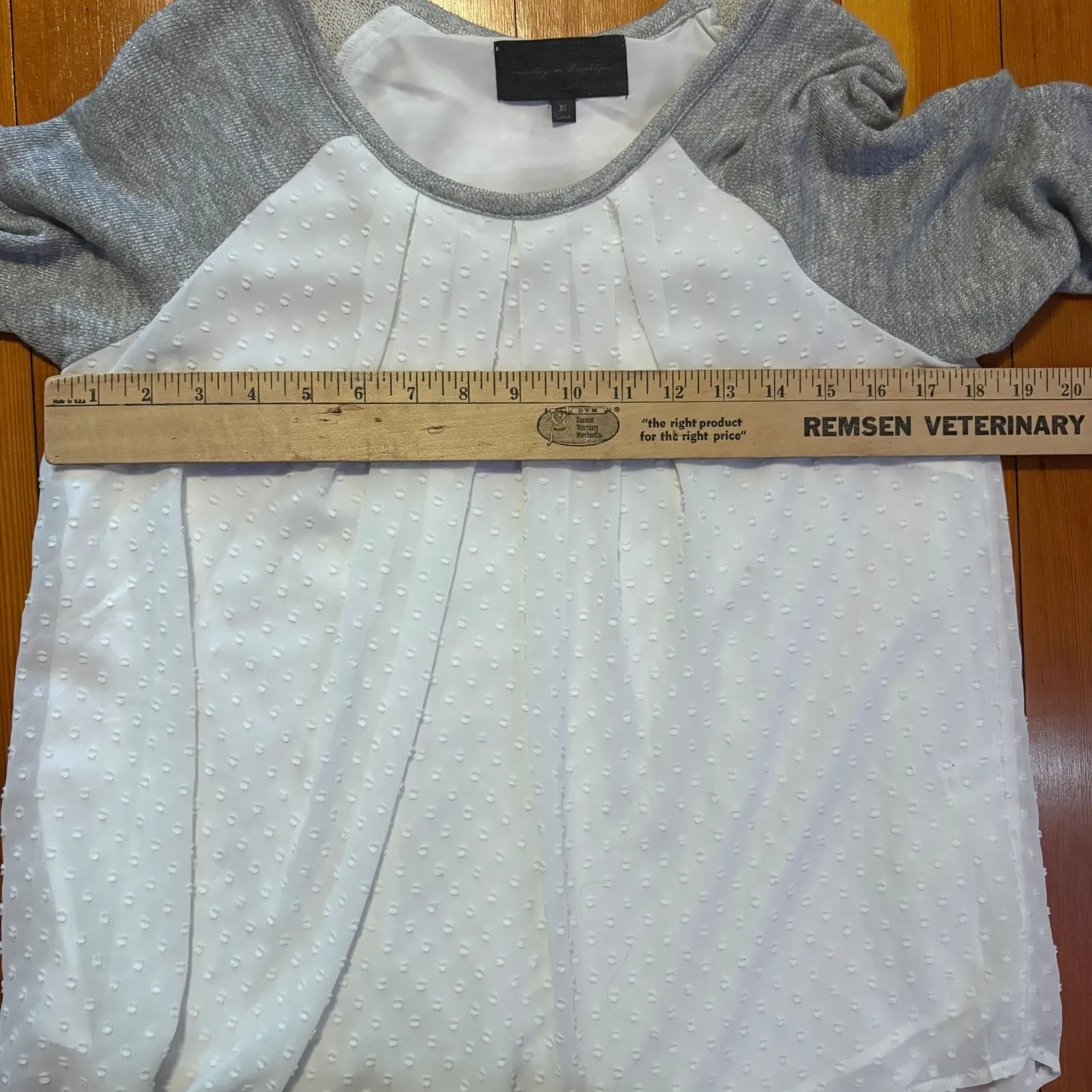 Anthropologie Sunday in Brooklyn Swiss Dot Blouse Long‎ Sleeve Casual Top XS - Image 7