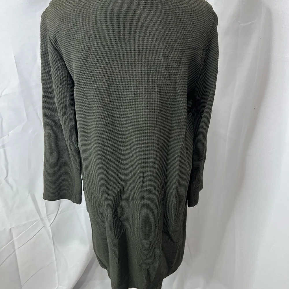 Staples brand women’s long duster sweater jacket Green - Image 13