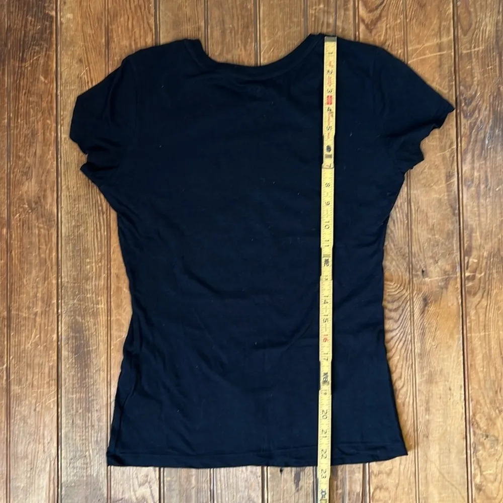 Women’s Armani Exchange Black Fitted Graphic Short Sleeve Tee eagle size small - Image 6