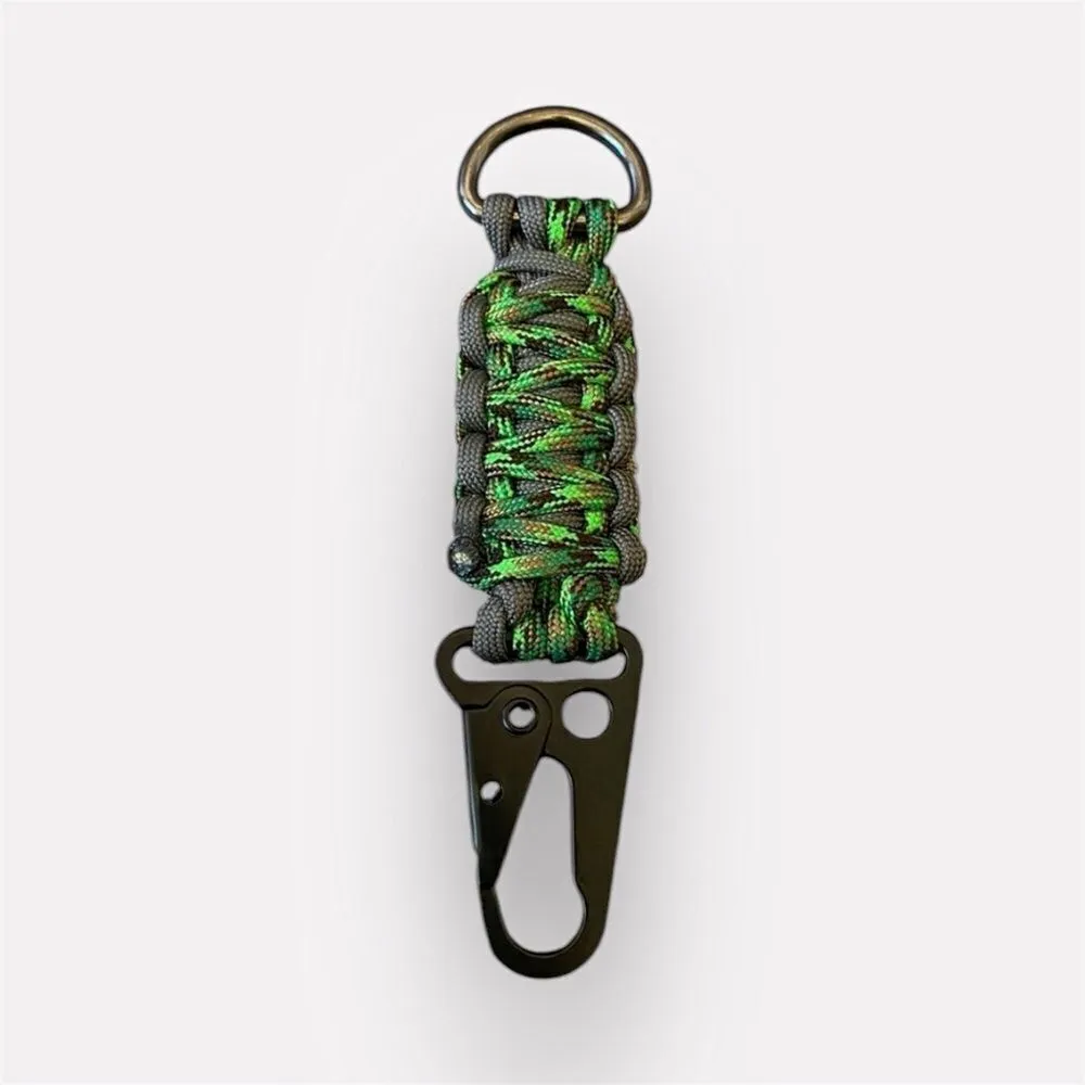 Paracord Keychain Handmade USA Unisex Sporty Green Grey NEW King Cobra - Image 10