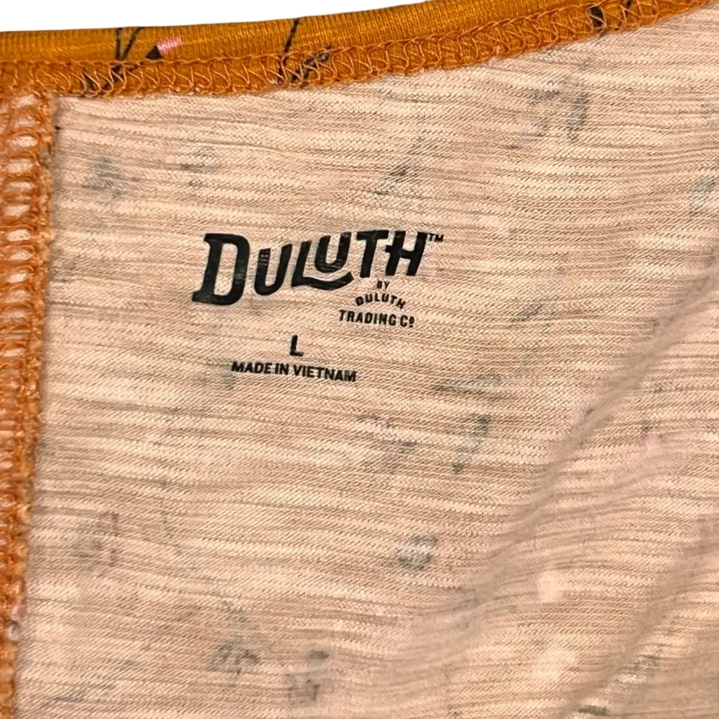 Duluth Trading Co Womens Burnt Orange Sleeveless Maxi Floral Dress Sz L Size L - Image 3