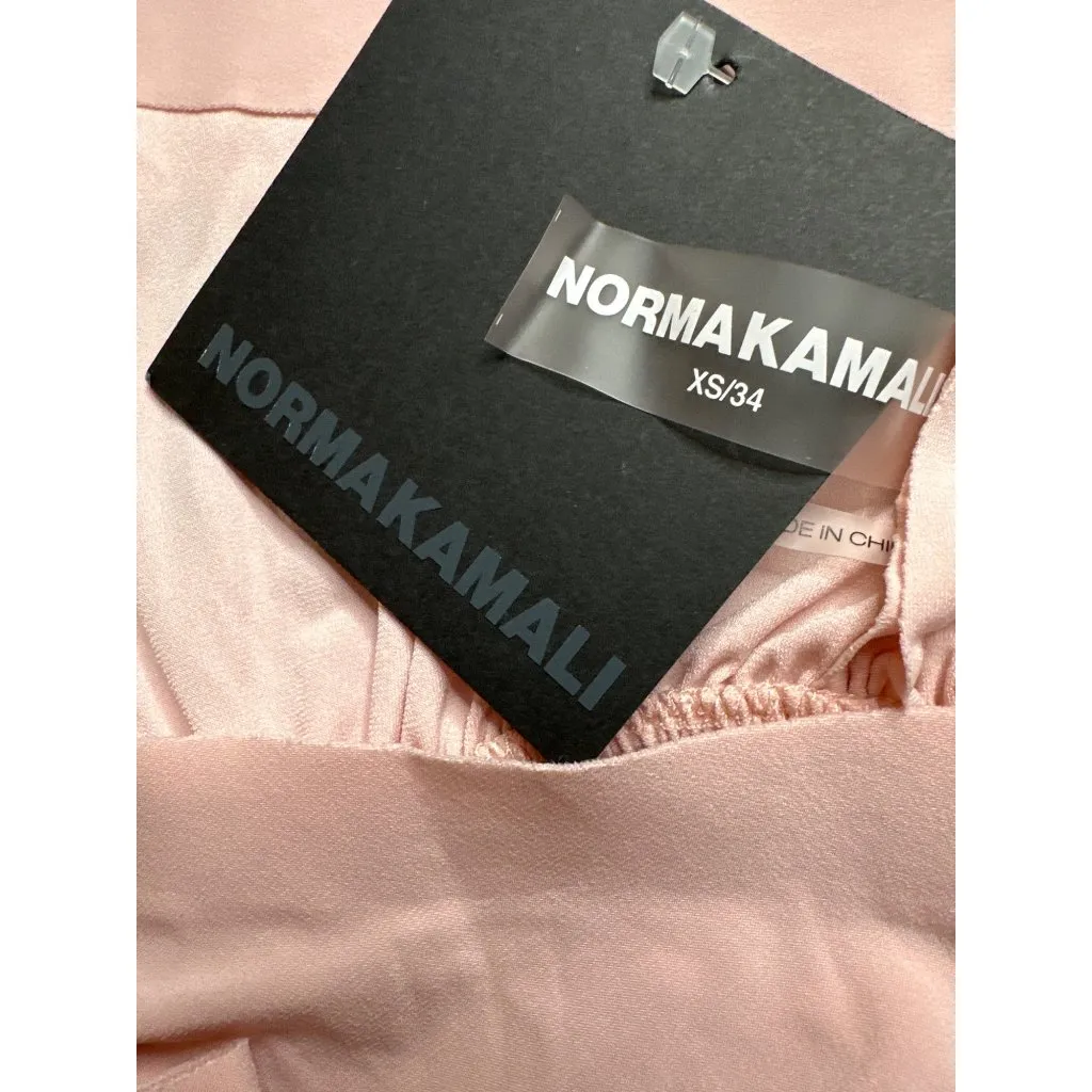 Norma Kamali Sunburst One Shoulder Gown in Blush XSmall New Womens Long Dress - Image 10