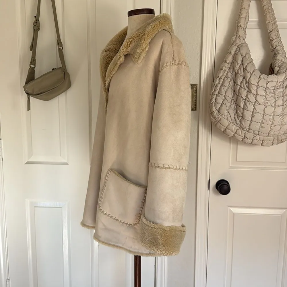 St. John’s bay faux Sherpa lined y2k penny lane coat - Image 9