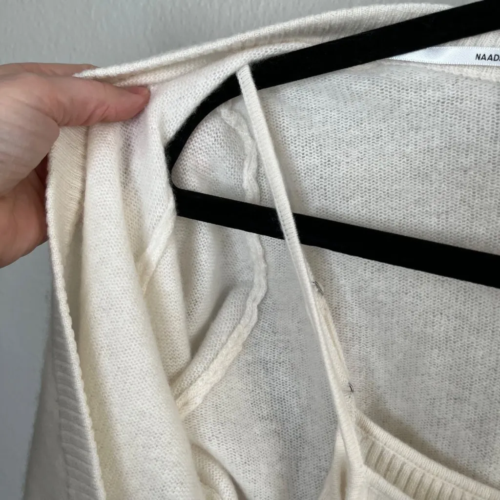 Naadam Womens Cream Cashmere Bolero and Tank Set Size M Size M - Image 9