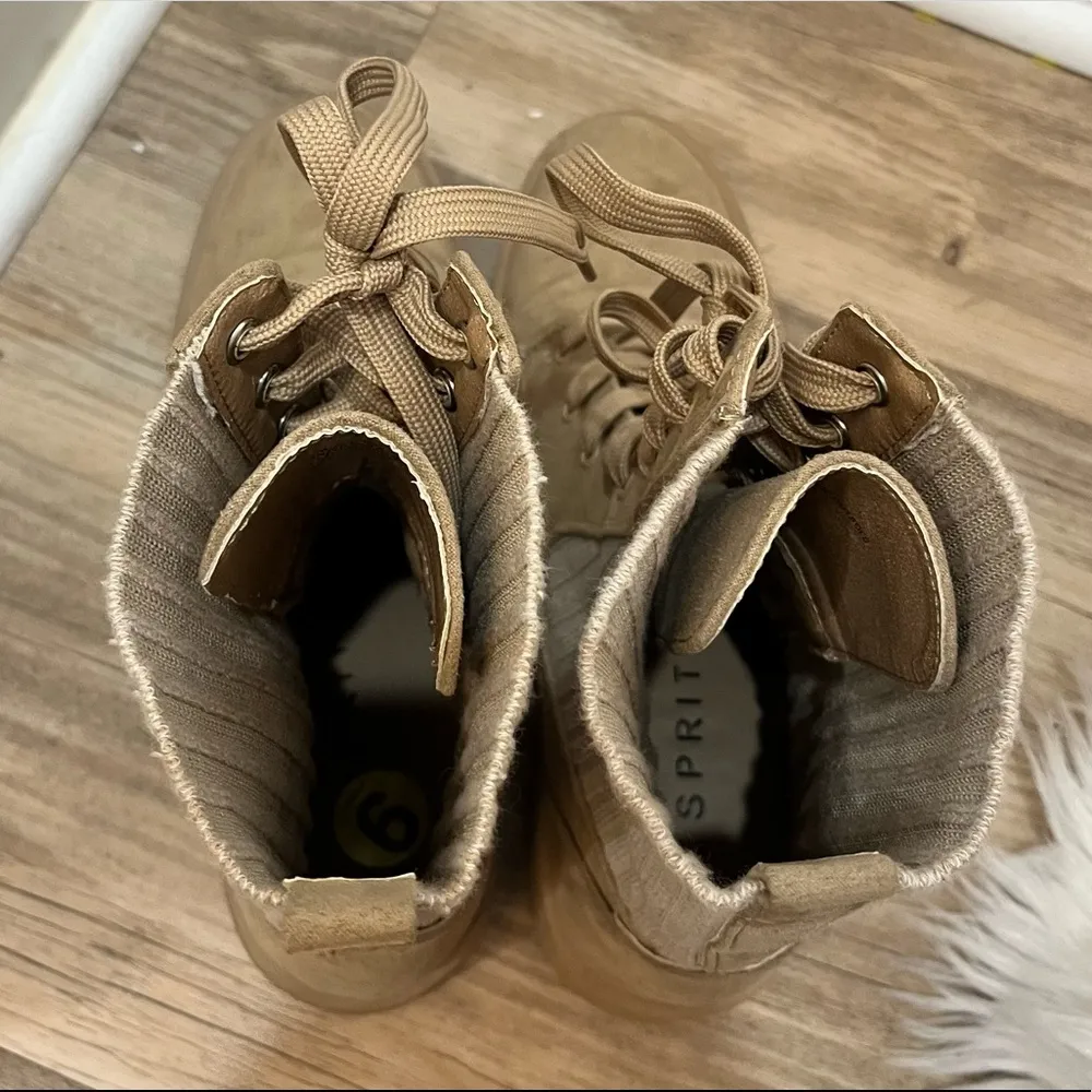 Esprit Ana Women's Sweater Knit Combat Boots sz 9 - Image 6