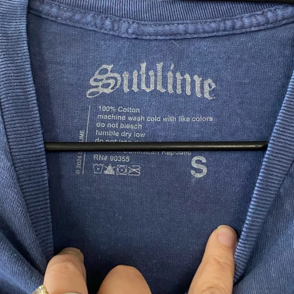 Sublime Blue Graphic T Shirt Cotton Short Sleeves Tee Women’s Small NEW Punk - Image 4