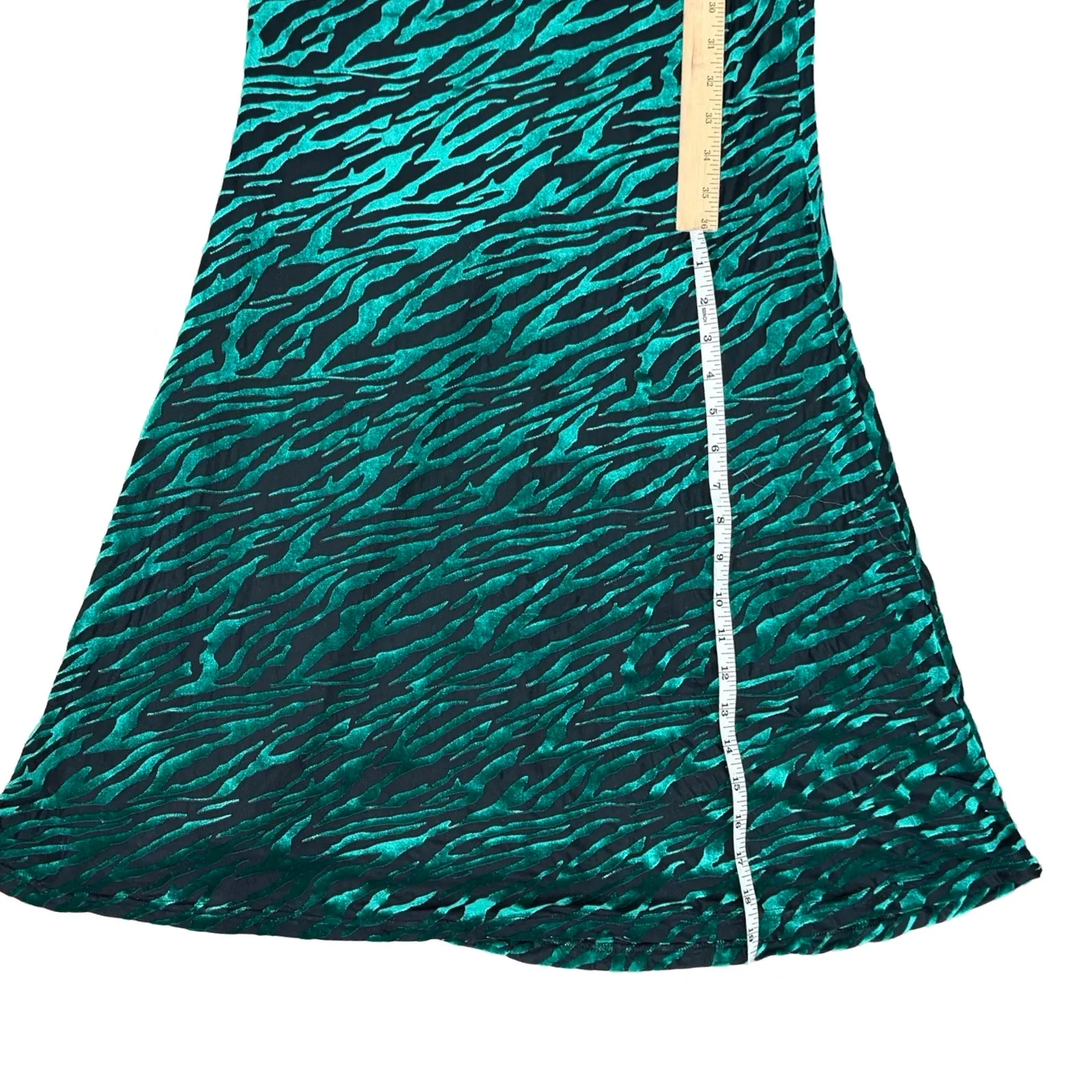 Runaway Lionell Emerald Green Zebra Stripe Backless Maxi Dress Sz 8 / L NEW Tags - Image 8