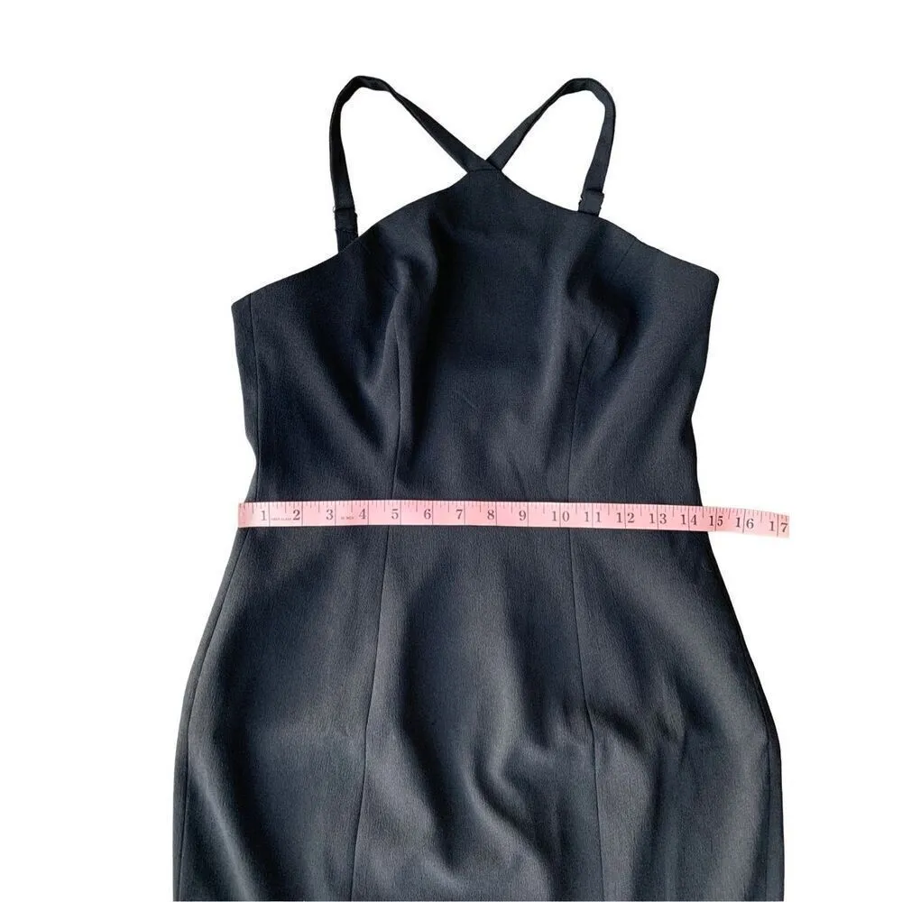 Dress the Population Tessa Crepe Mermaid Midi Dress In Black - Image 12