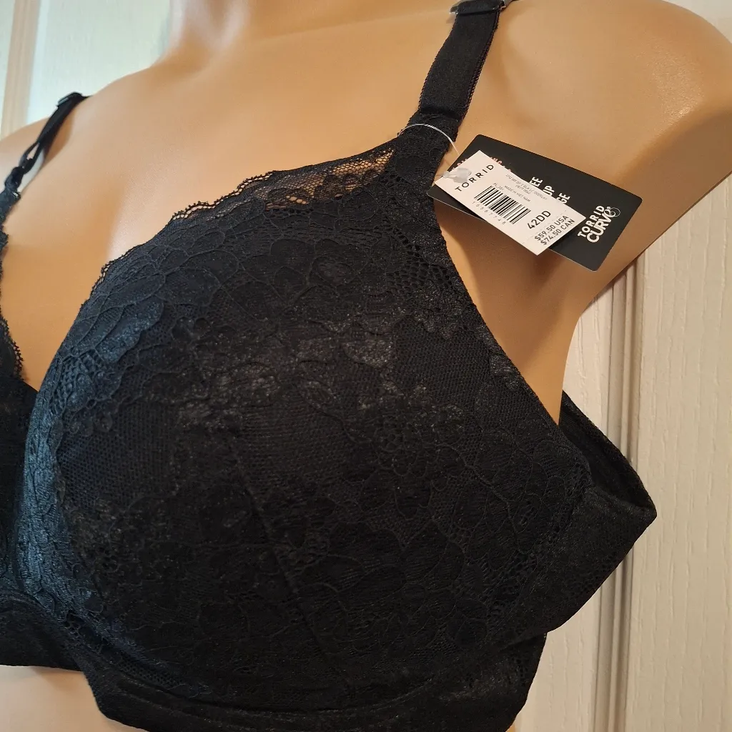 Torrid NWT 42 DD  Black Lace Bra - Image 6