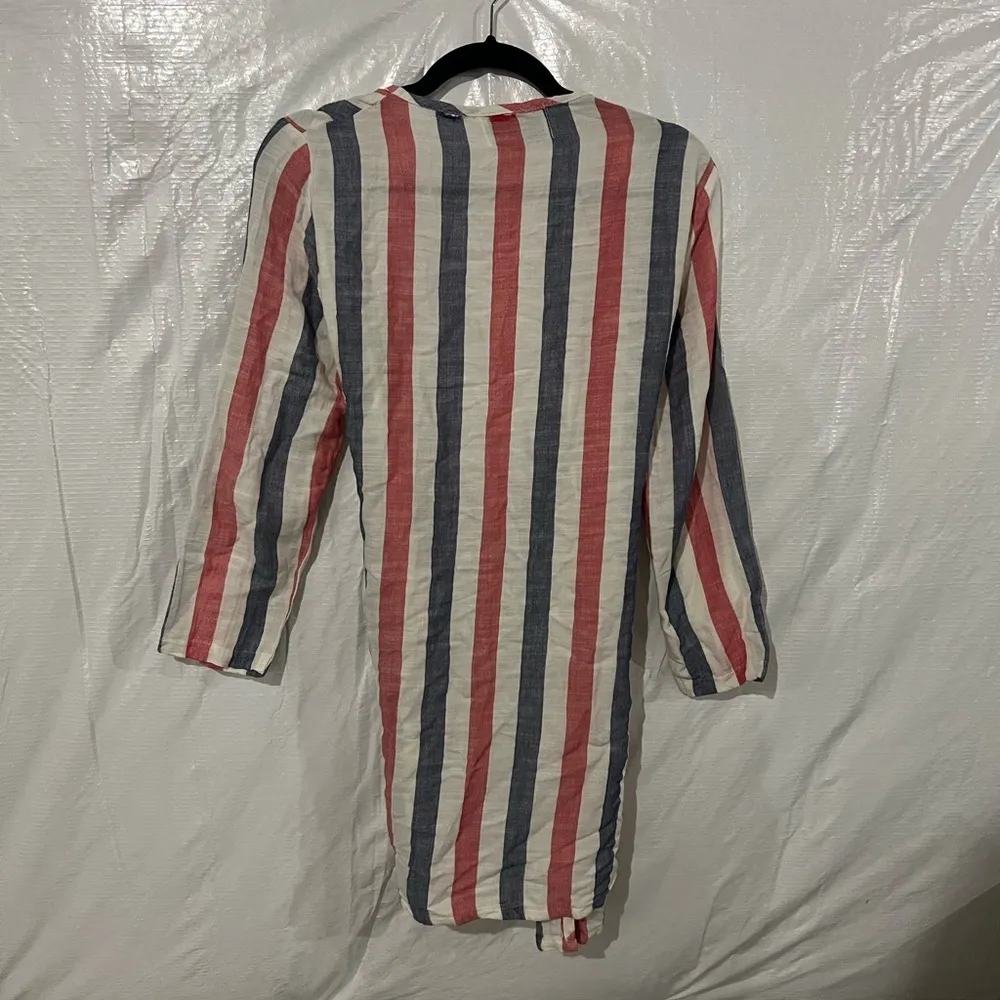 Solid & Striped Red, White & Blue Striped The Erin Gauze Robe Size Small - Image 4