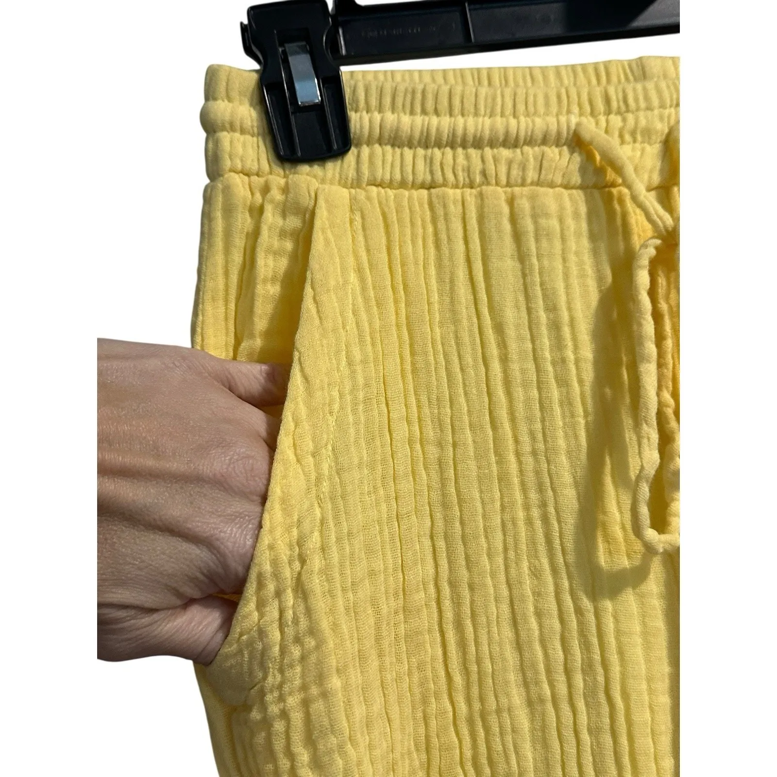 Anthropologie Michael Stars Ashton Cotton Gauze XS Pants Butter Yellow #F13-0 - Image 5