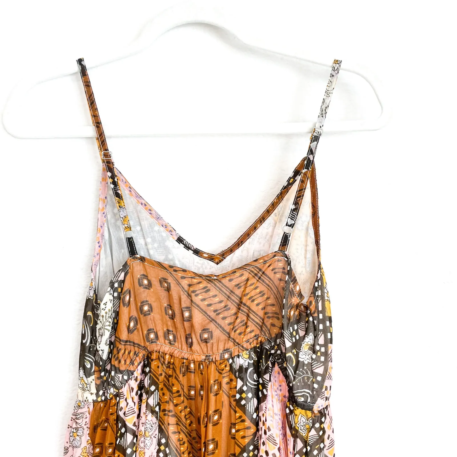 Raga Jenya Brown Boho Patchwork Maxi Dress - Image 8