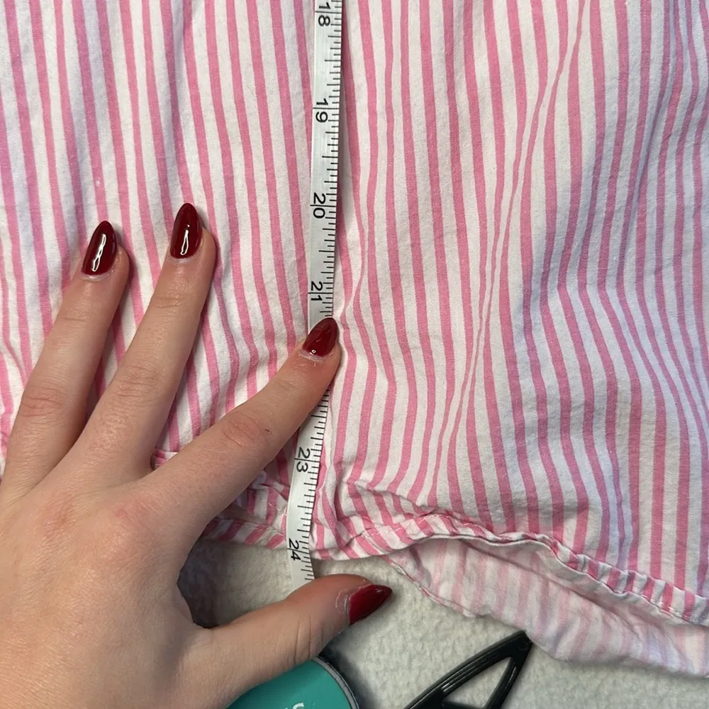 Women’s Mixed Stripe Button Down Shirt Pink Yelloww - Image 5