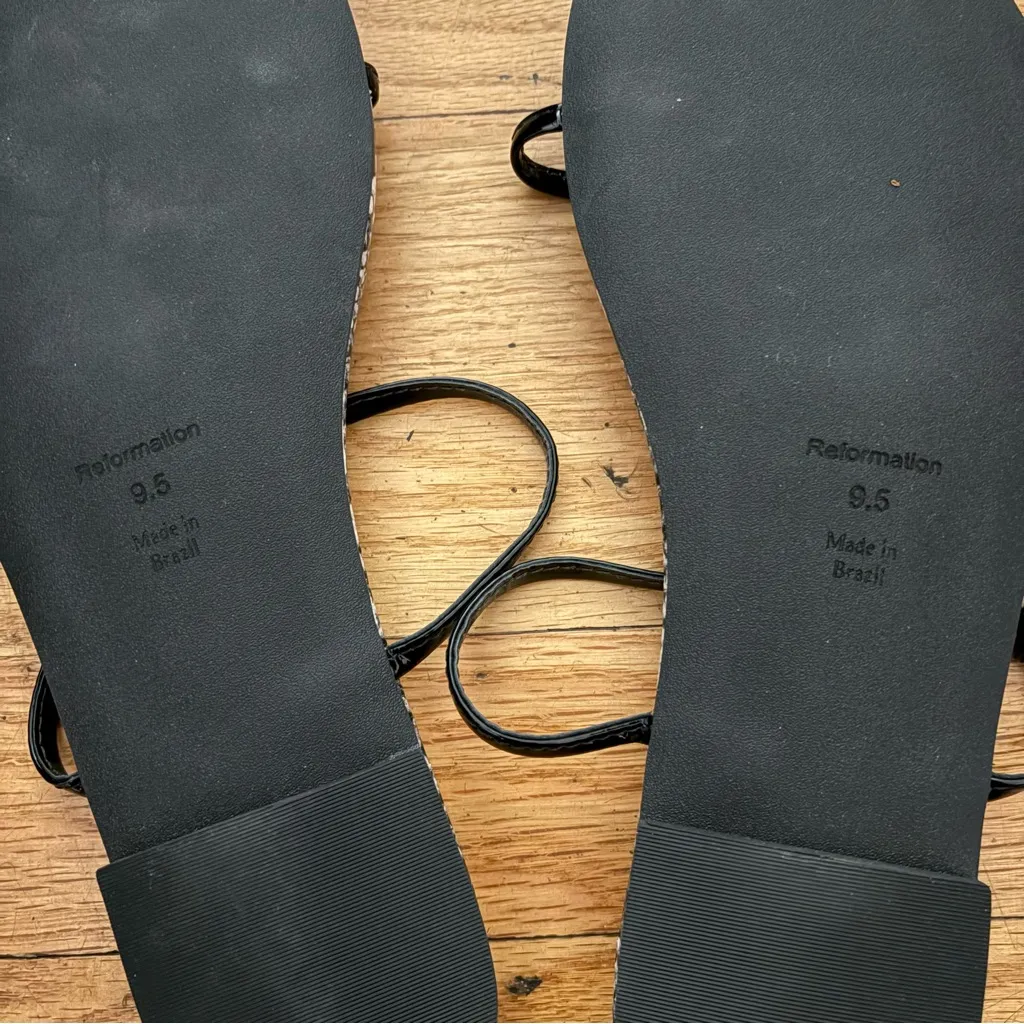 Reformation Snake Print Sandals Size 9.5 - Image 4