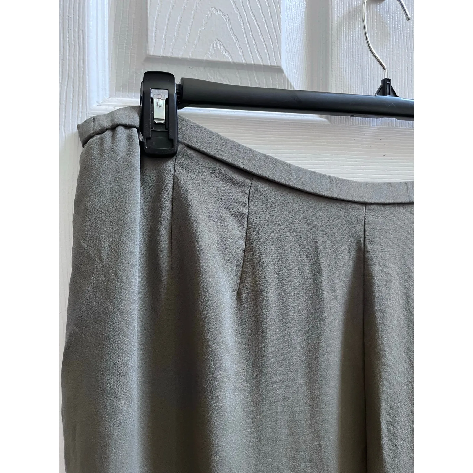 Eileen Fisher Silk Georgette Crepe Lightweight Zip Clasp Machine Wash Pant 1X - Image 8