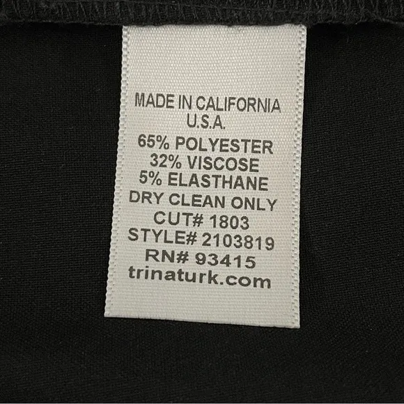 Trina Turk Black Career Trouser ‎ Slacks Women's Size 8 Dress Pants - Image 4