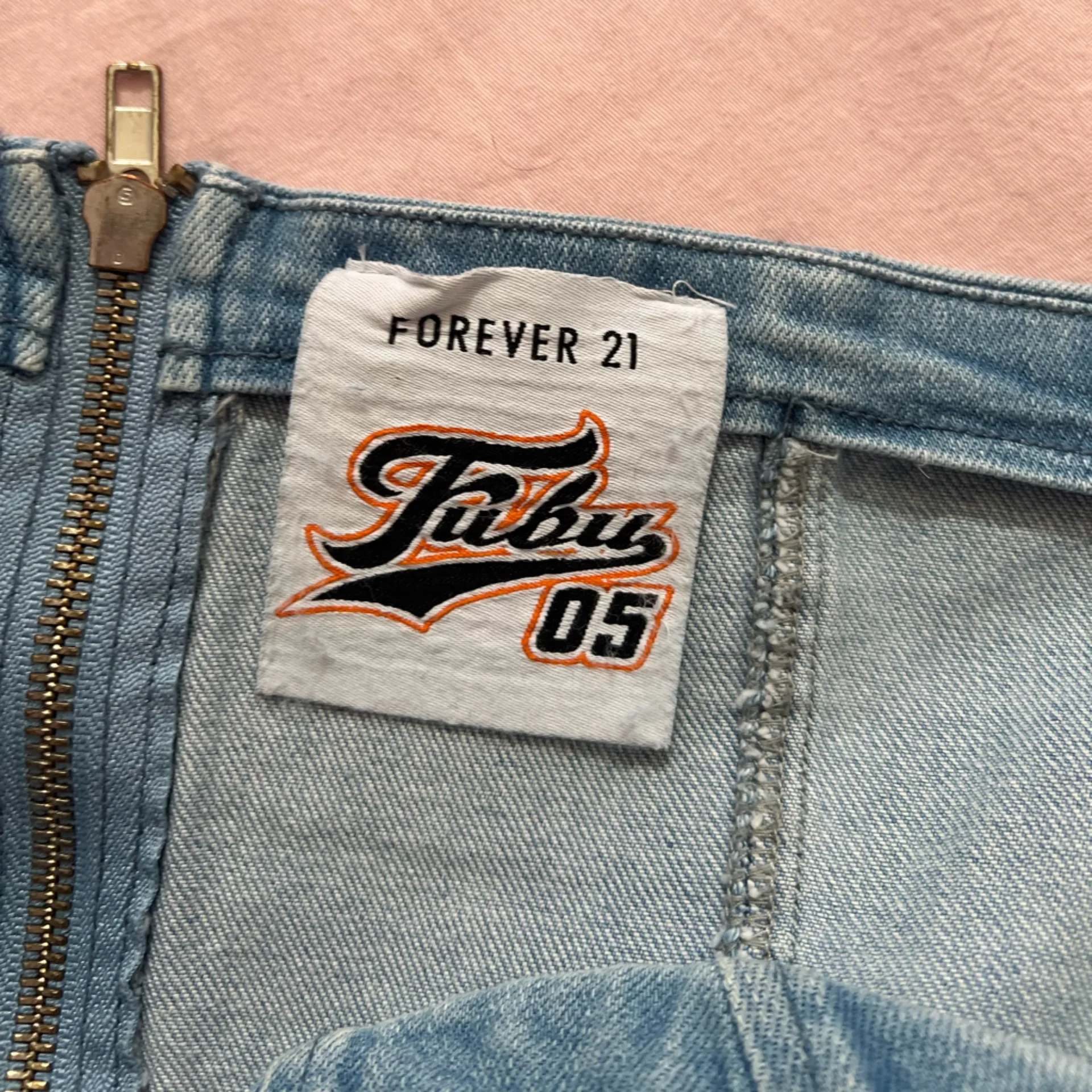 Forever 21 Light Blue Denim Zip-Up - Image 3