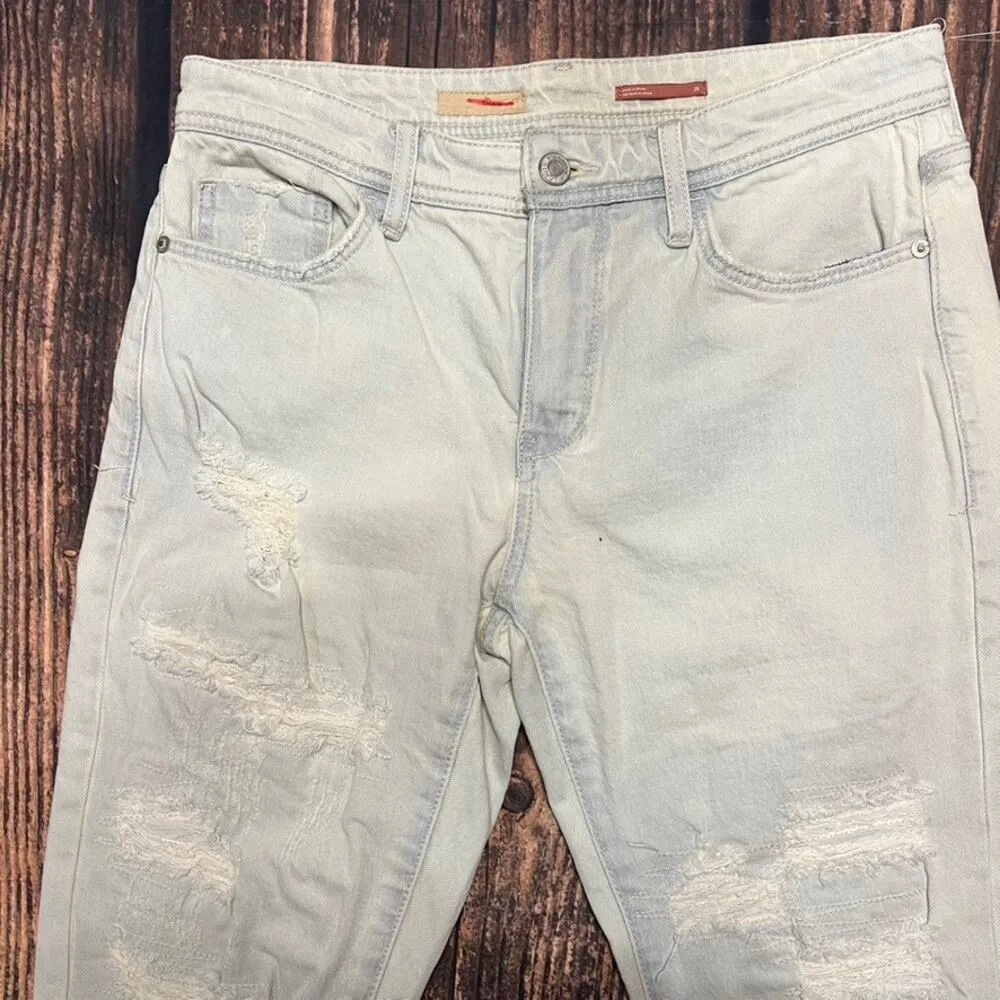 Anthropologie Pilcro Women's Distressed Slim Boyfriend Jeans Blue Size‎ 29 - Image 2