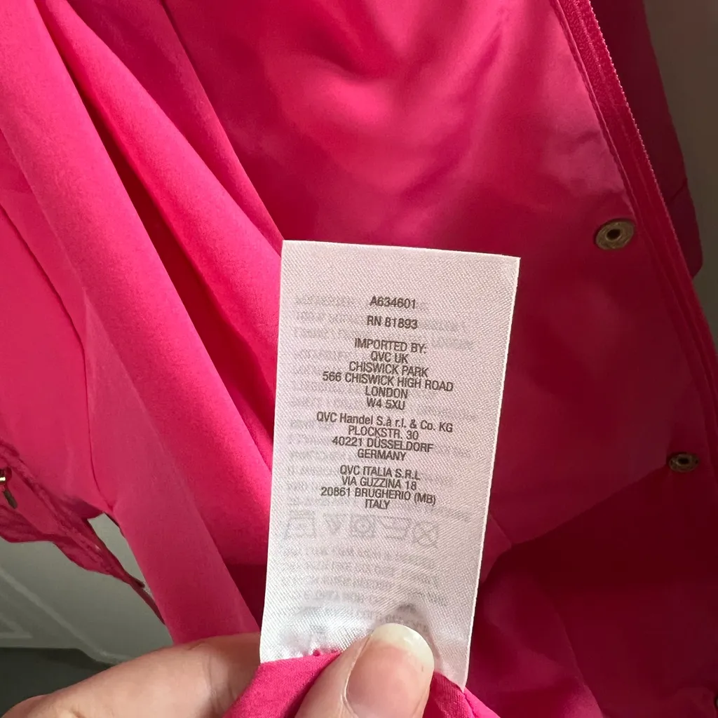 Susan Graver Pink Trench Coat - Image 6