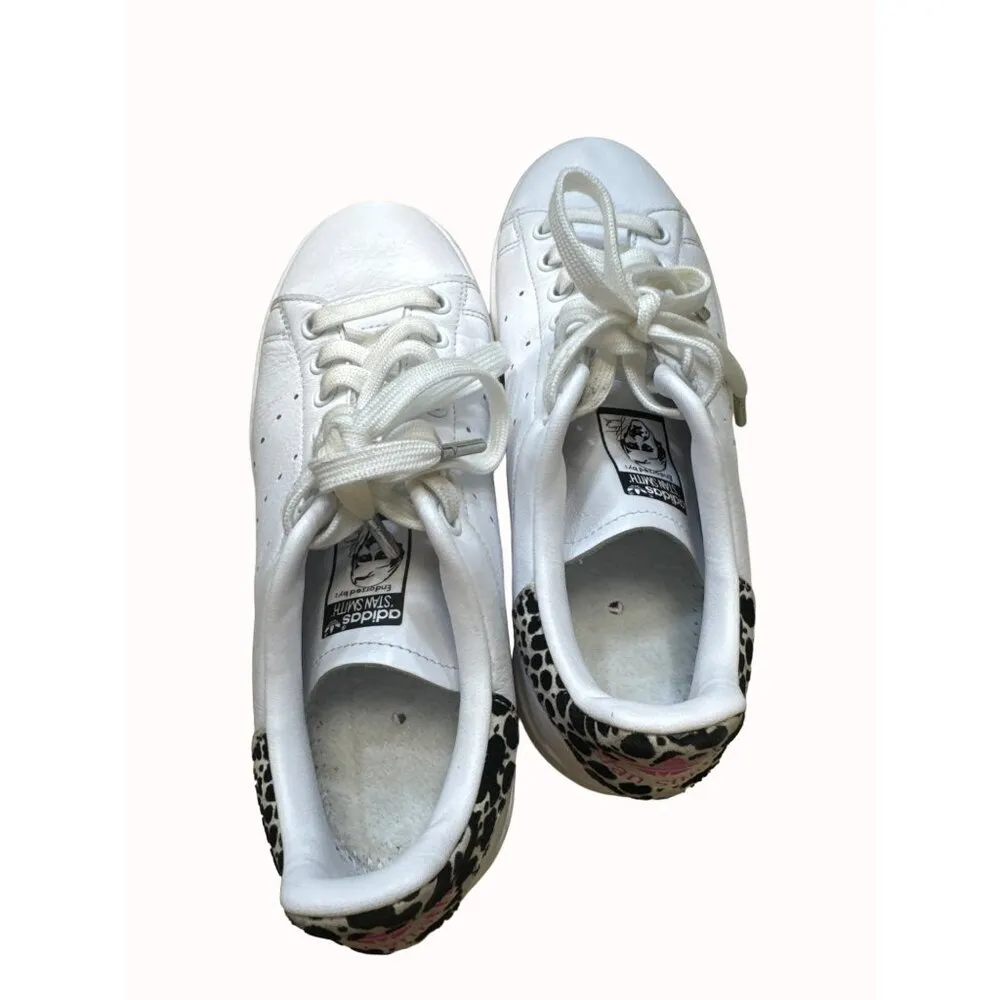 Adidas Stan Smith Leopard print women’s white shoe sneakers size 6.5 SKU 4555 - Image 8