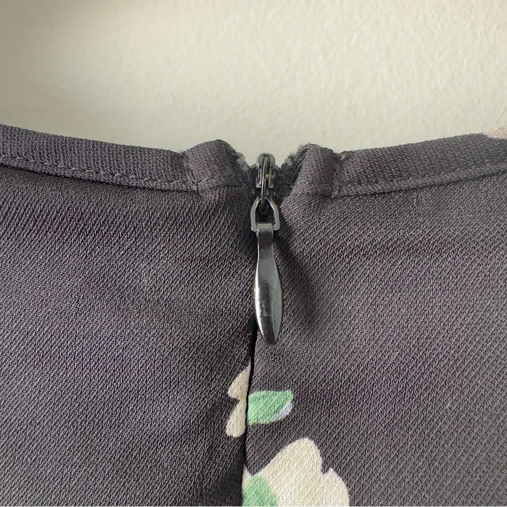 Anthropologie English Factory Black Floral Romper Long Bell Sleeves Preppy Flowy - Image 8