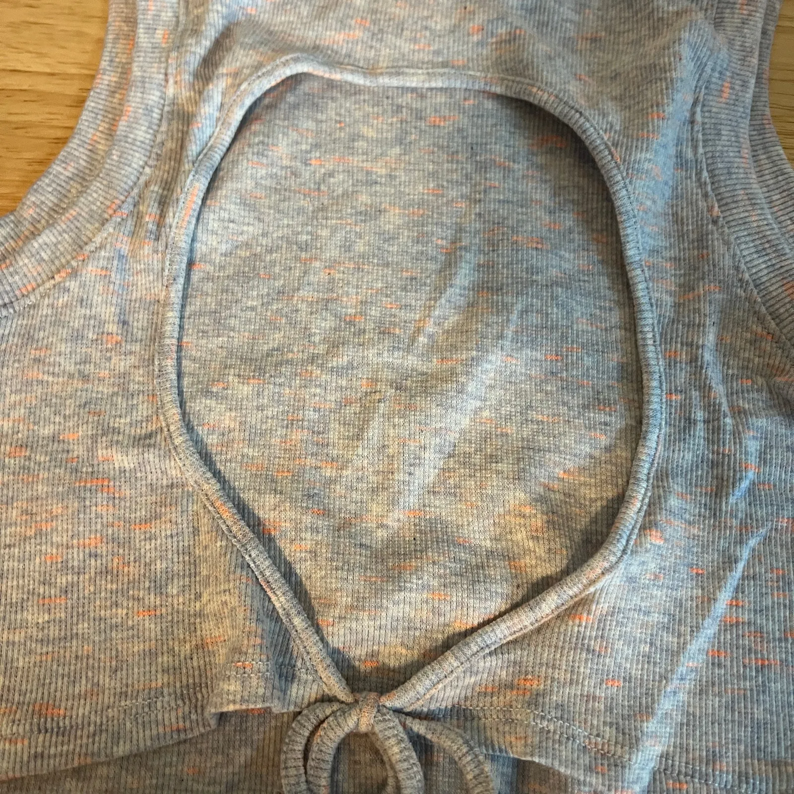 Wild Fable Women's Gray Spacedye Open Back Tiny Tank Top - Size Small - NWT - Image 6