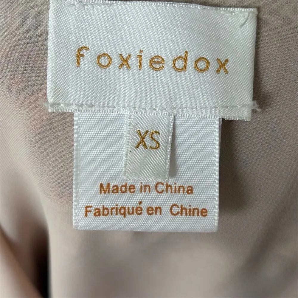 Foxiedox Women's XS Floral Cold Shoulder V-Neck Midi Dress Multicolor - Image 9