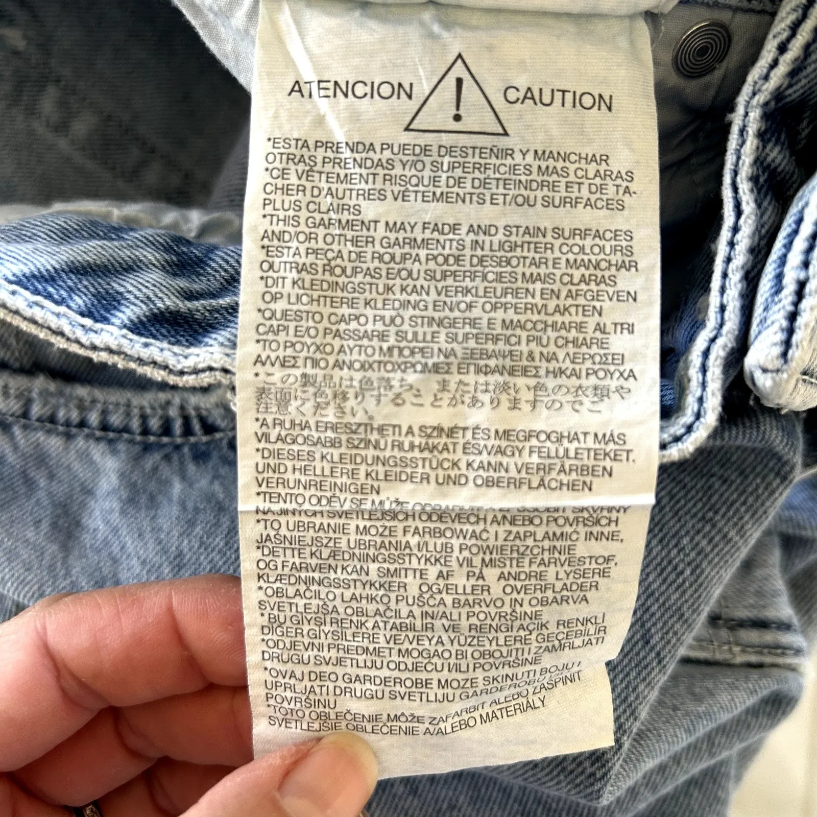 New BERSHKA Womens Blue Jeans Straight Fit High Rise Denim Pants Size US 4/EU 36 - Image 13