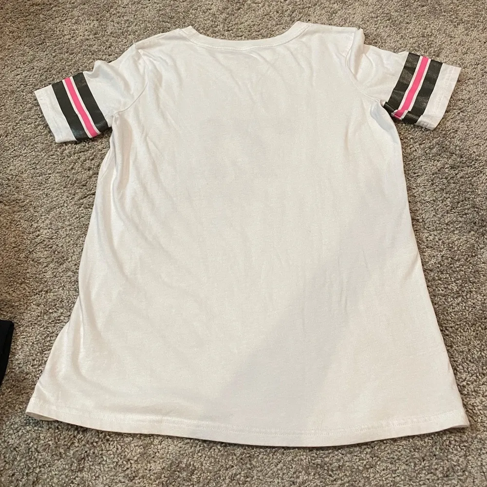 Disney Park Original Mickey Mouse Jersey Tee -Black Sequin 71 - Image 7