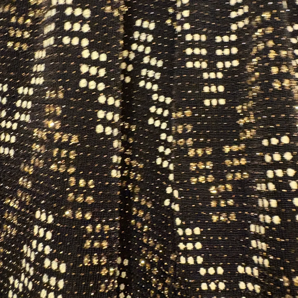 Alfred Dunner Black and White Zigzag Gold Cardigan Size L - Image 4