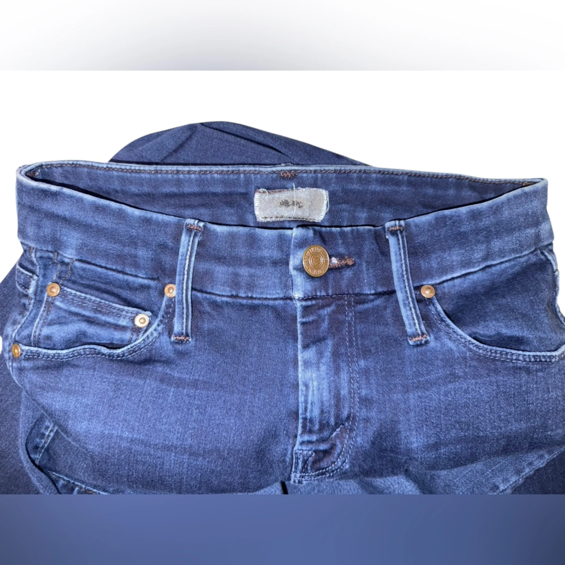 MOTHER The Looker Jeans – Body Electric Blue Size 24 - Image 5