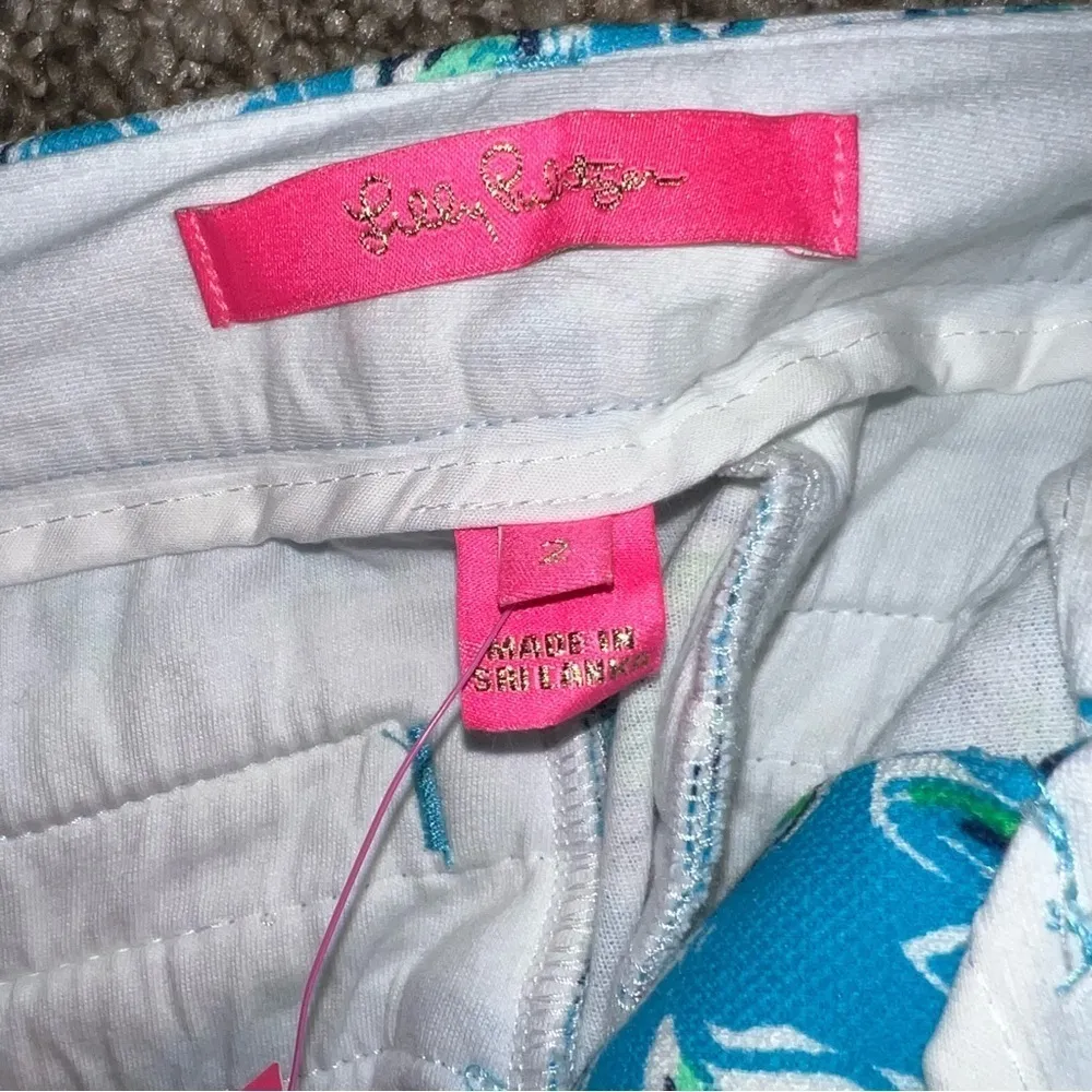 NWT Lilly Pulitzer Callahan Shorts Turquoise Oasis Size 2 - Image 5