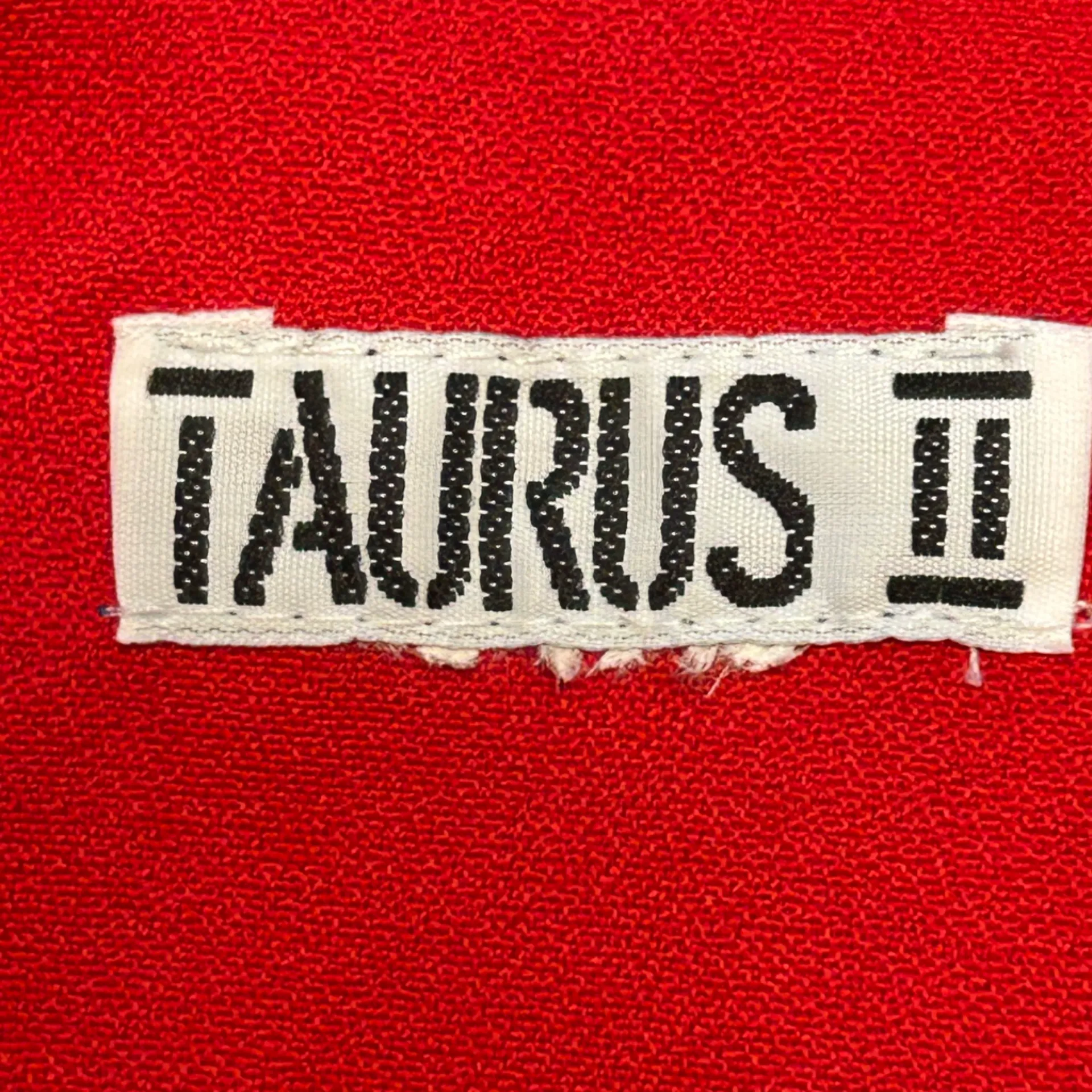 VNT 80s career bold red short sleeve shoulder pads black trim peplum blazer XS - Image 7