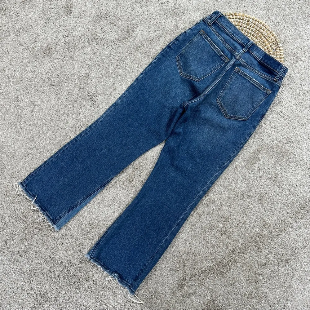 Abercrombie & Fitch The Kick Flare Ultra High Rise Jeans Crop Patchwork 28/6R - Image 6