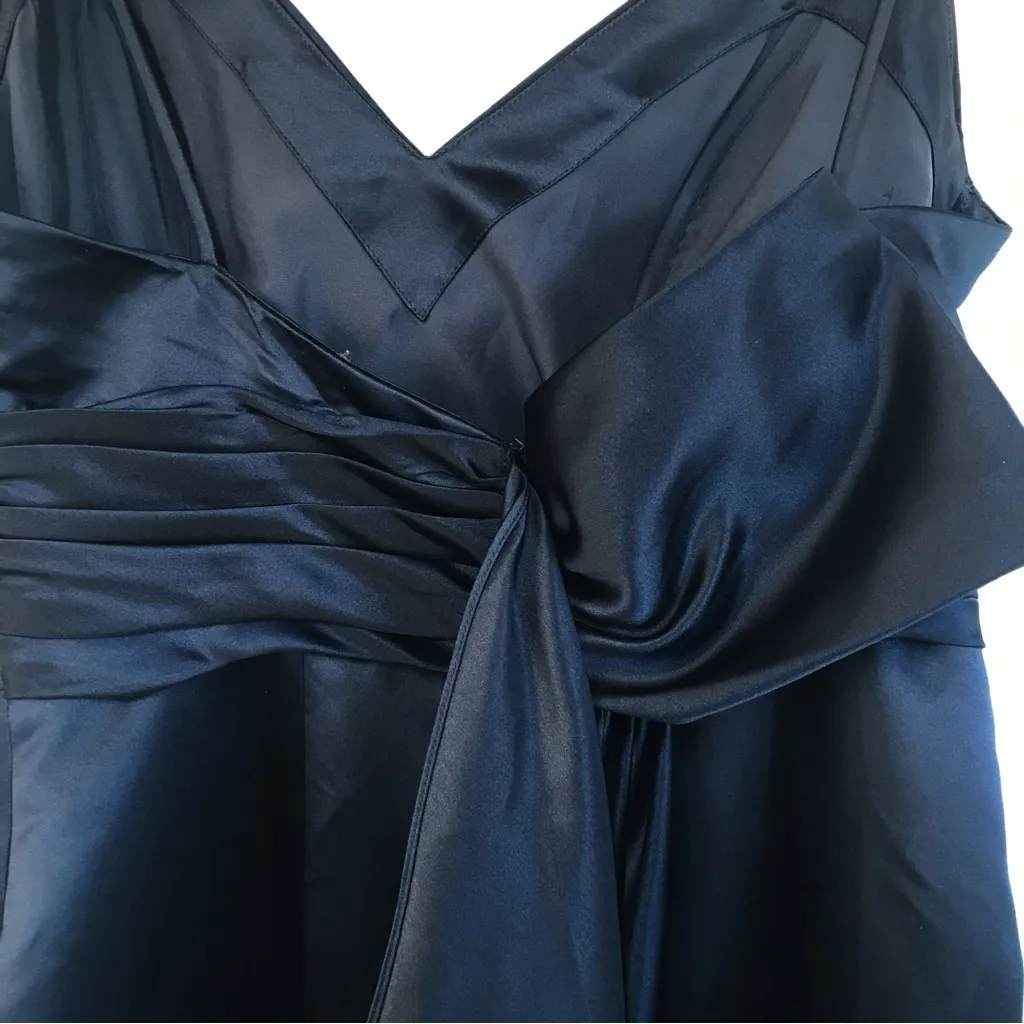 BILL LEVKOFF 1810 Navy Blue Long Evening Gown Bridesmaid Dress Formal Size 12 - Image 9