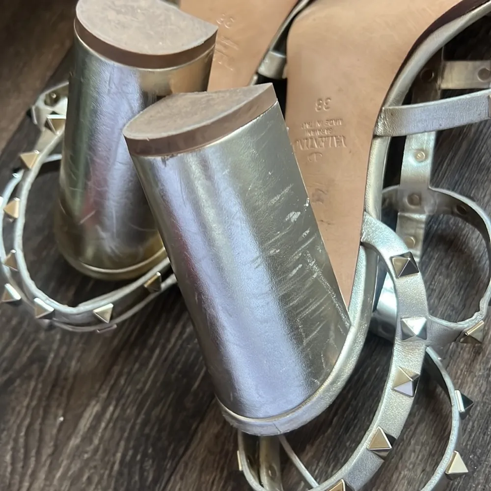 Valentino ROCKSTUD ANKLE STRAP SANDAL Size 7 - Image 10