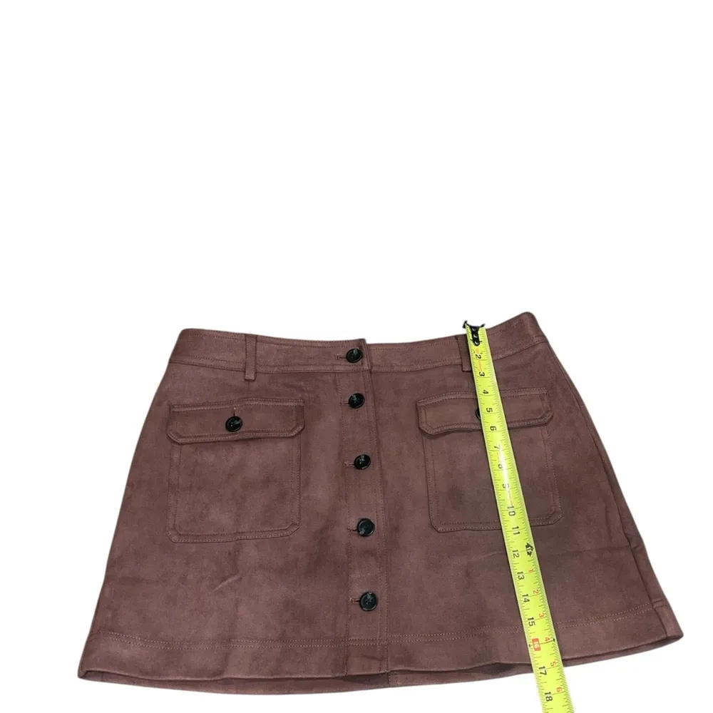 NEW Universal Thread Tan Button-Front Mini Skirt - Image 5