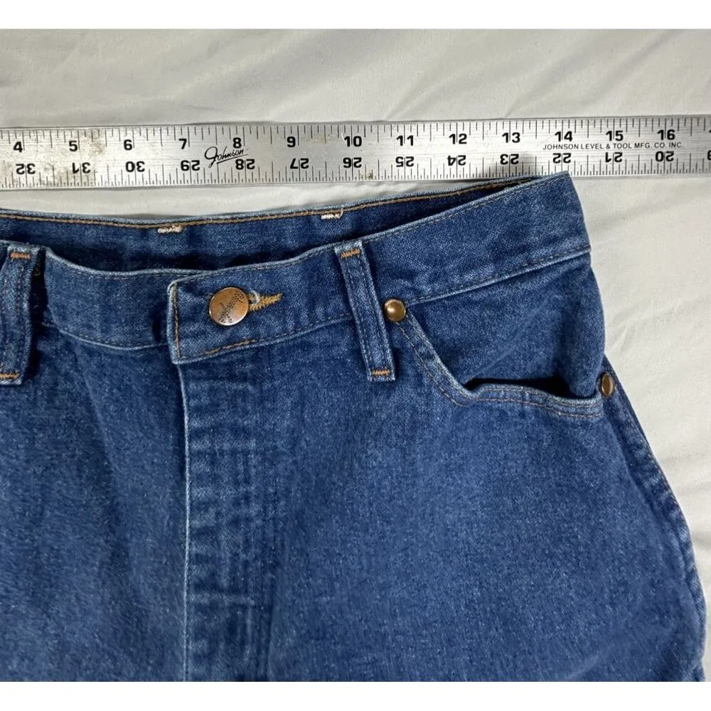 Vintage Wrangler Jeans High-Waisted Straight Leg Blue Denim Women's W28/ 34L - Image 3