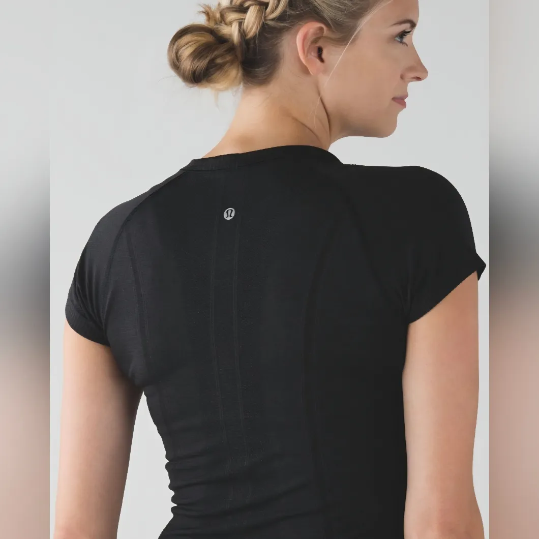 Lululemon Swiftly Tech Short Sleeve Crew Black 8 - Image 3