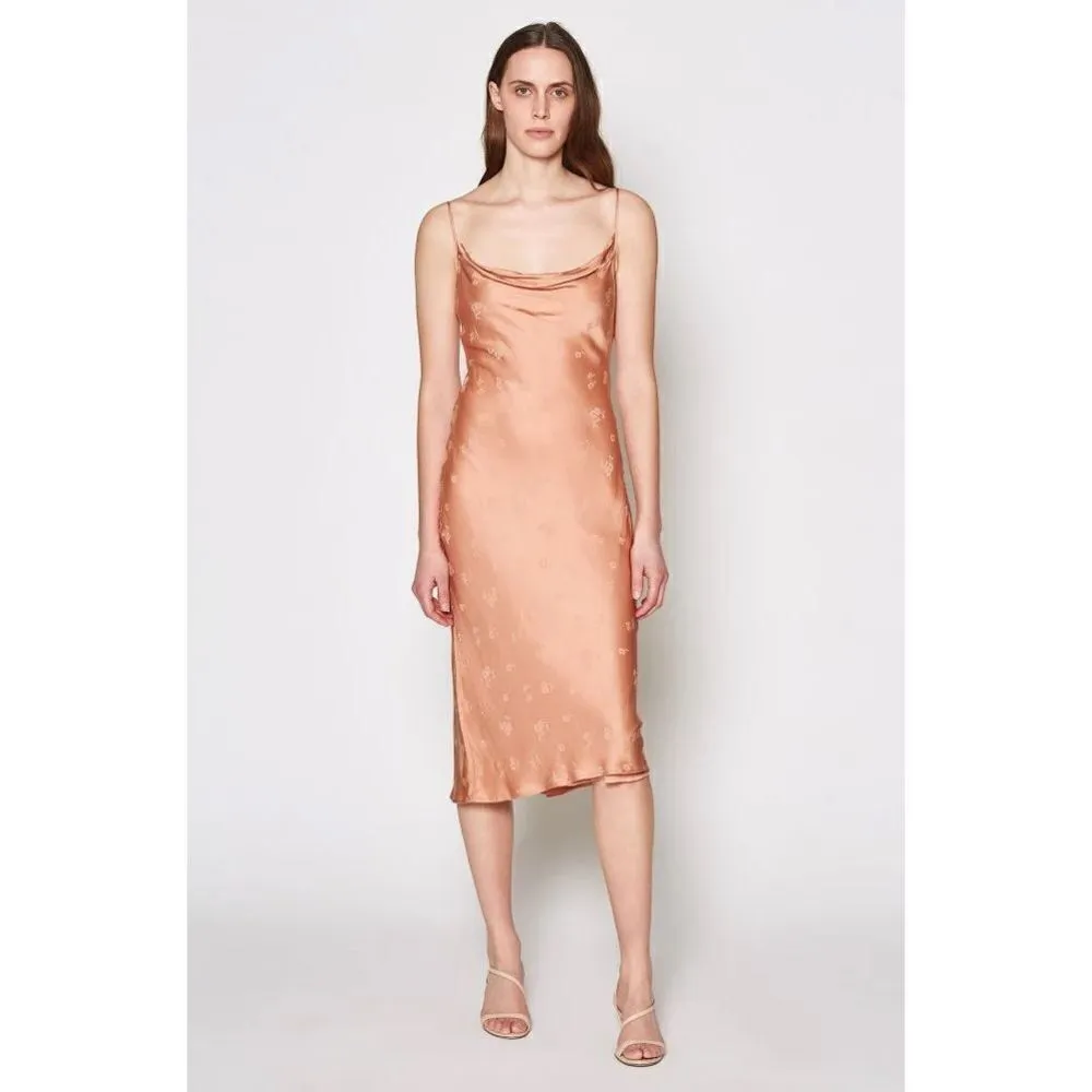New. JOIE blush silky slip dress. Size small. Retails $348 - Image 6