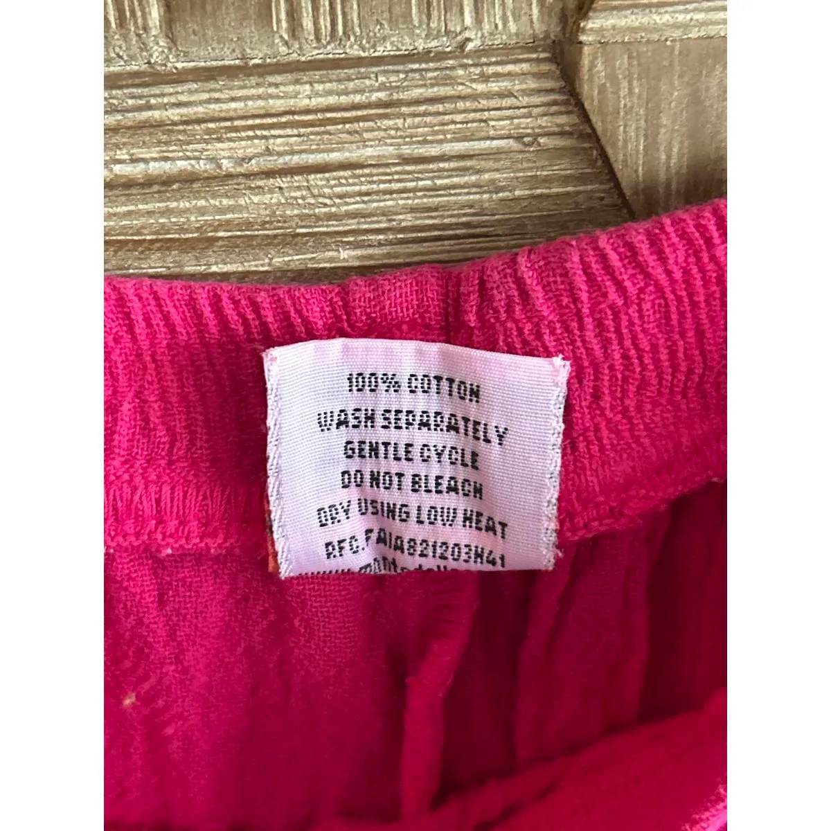 NWT Manta Del Lago Womens Casual Pants Sz 2X Pink Straight Leg Boho - Image 3