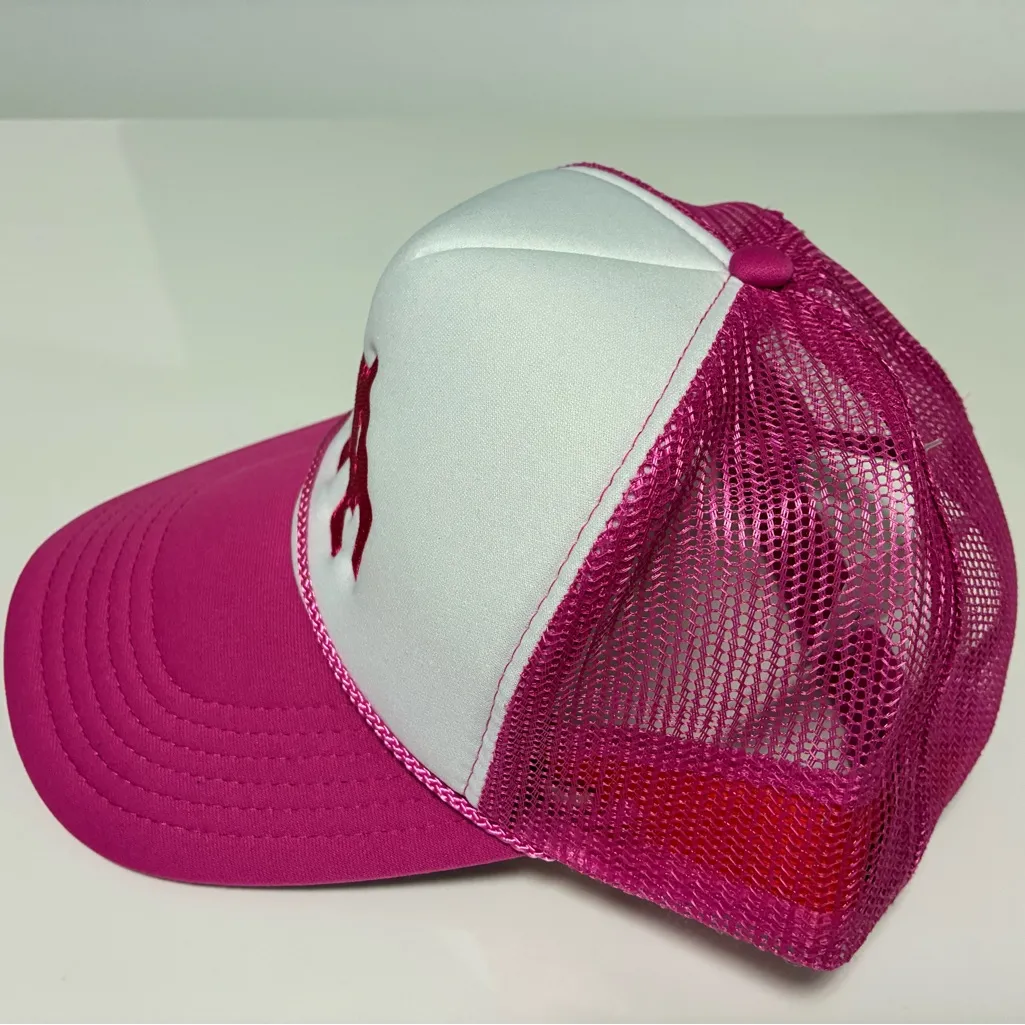 Fred Segal Pink and White Trucker Hat - Image 4