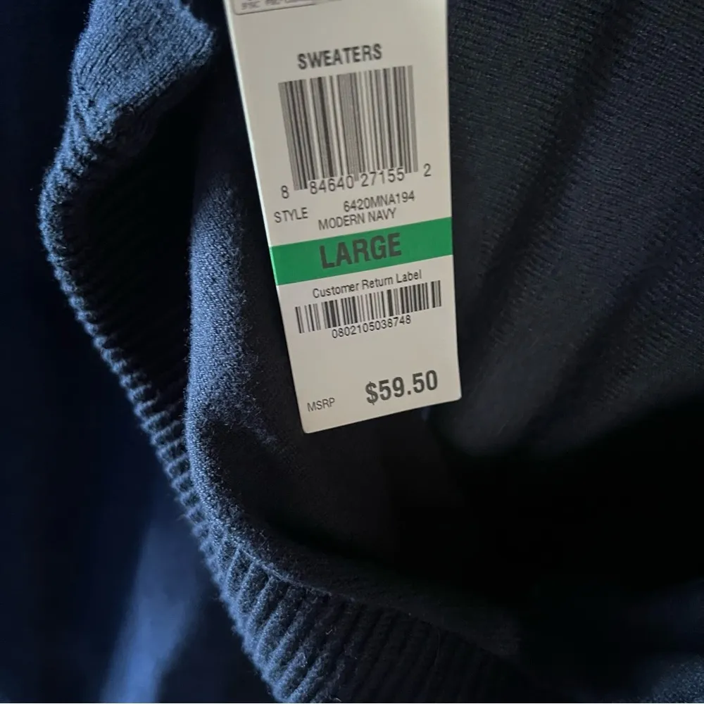 Alfani Boat Neck Sweater Women's Long Sleeve Navy Lg NWT Classic Business Casual Blue - Image 6