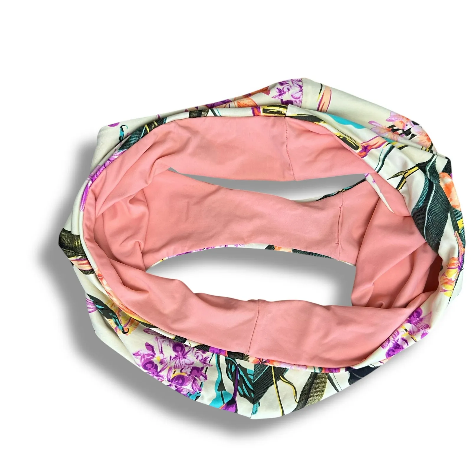 Dippin’ Daisy’s Swimwear Floral Bikini Set High Waisted Knotted Top‎ Size M - Image 8