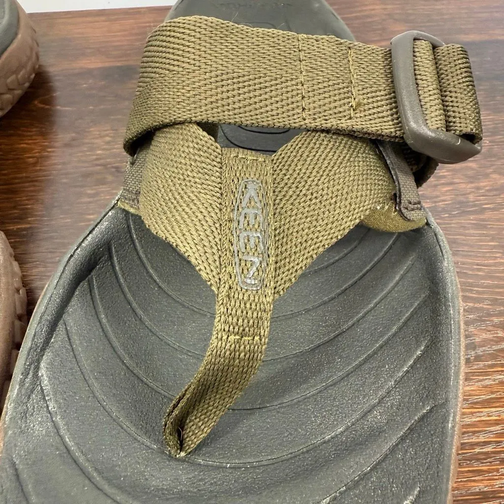 Keen Mens SOLR (Sand. Ocean. Lake. River) army green nylon strap sandal size 10 - Image 5