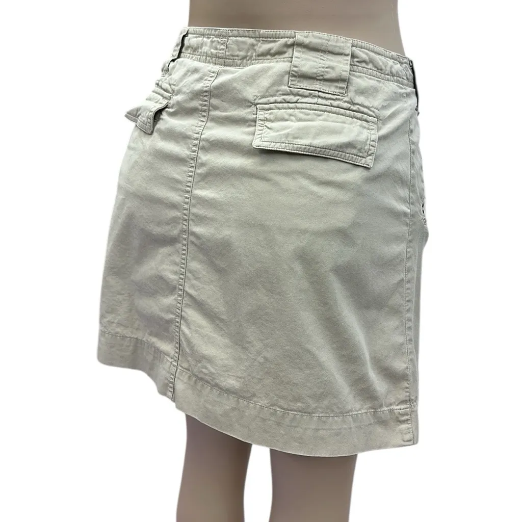 St Johns Bay Cotton Tan Khaki Chino Button and Zip Front Skort Womens 6 - Image 4