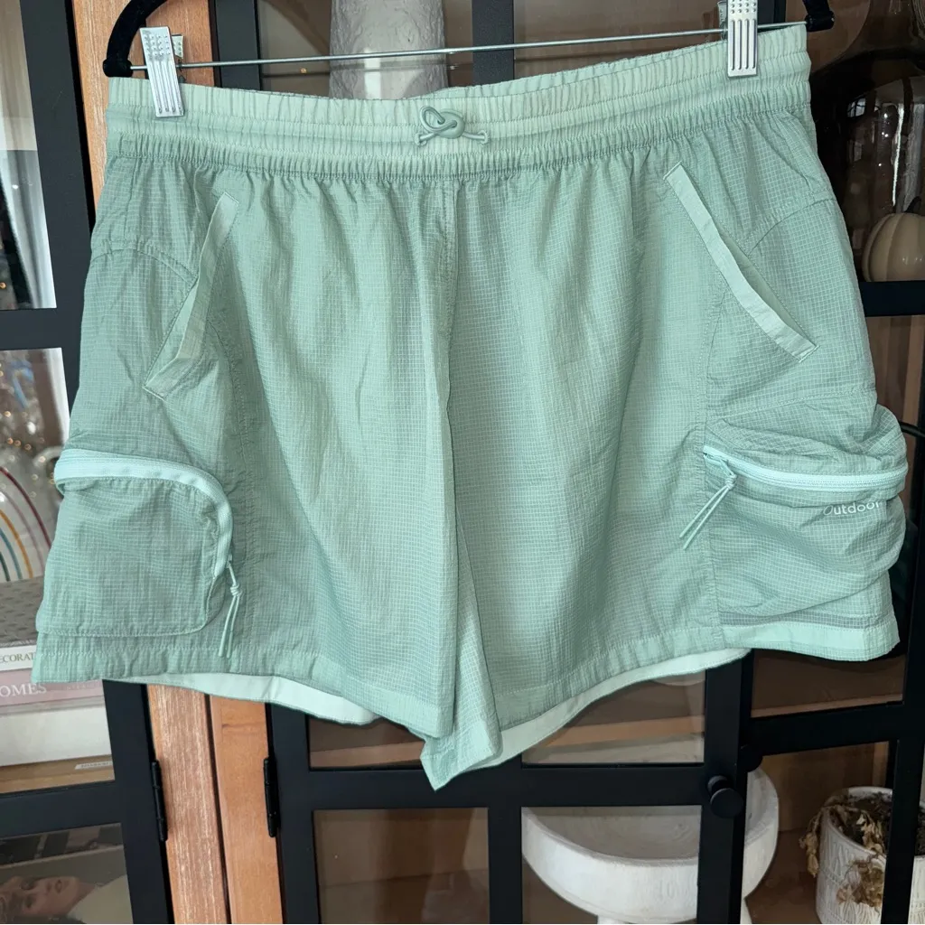 Outdoor Voices shorts windbreaker 3” silt mint hiking performance high rise - Image 7
